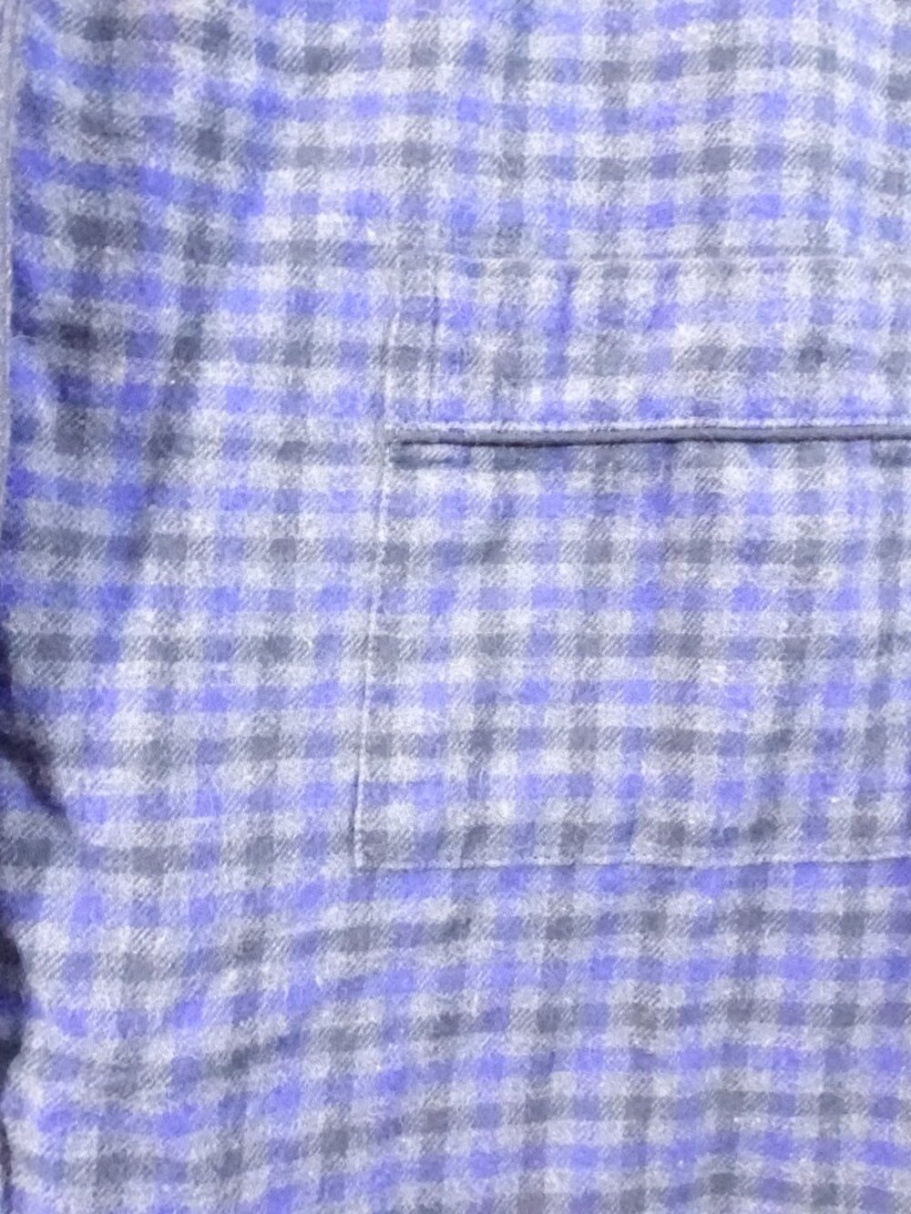 Bonsoir Plaid Blue Flannel Nightgown Women's Size S Cotton Long Sleeve Cozy - Picture 6 of 7